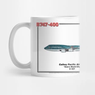 Boeing B747-400 - Cathay Pacific Airways "Asia's World City" (Art Print) Mug